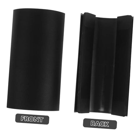 Front and back view of Four Pack Soccer Table Corner Protectors And Edge Guards For Foosball Tables Easy Install Plastic Corner Shields.