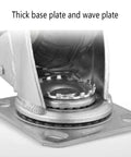 Heavy Duty Silent Caster Wheels With Brakes Universal Replacement Furniture Casters showing thick steel base plate and wave plate detail.