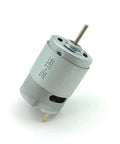 High Torque DC Motor 6V To 12V RS-380 17500 RPM Mini 28mm Electric Motor in steel body, side view for DIY toys and small appliances