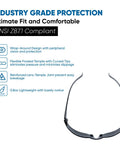Bulk Pack 48 Tinted Safety Glasses With Dark Smoke Lenses For UV400 Protection, ANSI Z87.1 Impact Resistant Eye Protection