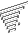 10 Pack Matte Dark Gunmetal Gray Modern Cabinet Pulls With 5 Inch Center To Center 128mm Timeless Drawer Pulls