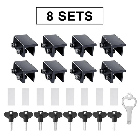 Eight Pack Sliding Window Locks With Key For Vertical And Horizontal Sliding Windows And Doors, Easy To Install