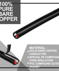 Solid Sprinkler System Wire 18 Gauge Irrigation Cable With UV Resistant PVC Jacket showing copper conductor detail.