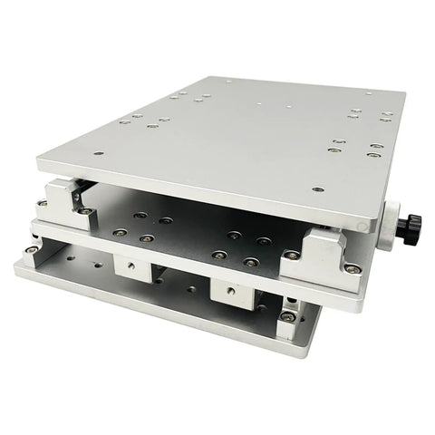 Built Tough Two Axis Moving Table For Laser Marking And Engraving Machine Portable XY Axis Workbench Aluminum Alloy Construction