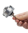Mini Lathe Chuck Set Self Centering Zinc Alloy 3 Jaw And 4 Jaw Chucks With Connecting Rods for Woodworking held in hand