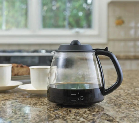 12 Cup Millennium Style Carafe For Basically Any Coffee Maker Black Borosilicate Glass With German Schott Glass Universal Fit