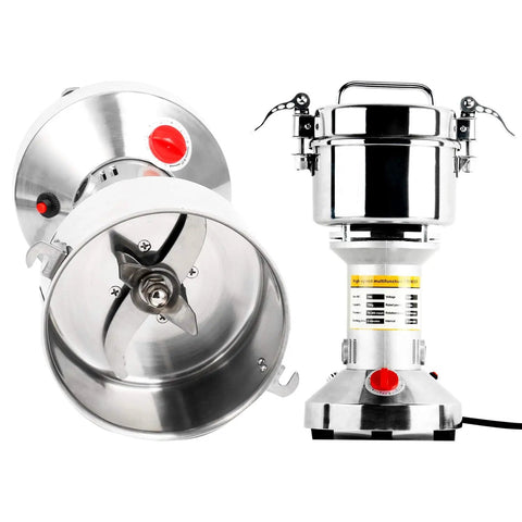 Turbo High Speed 700g Electric Grain Mill Grinder Powder Machine 2500W 36000RPM Stainless Steel Commercial Grade open view