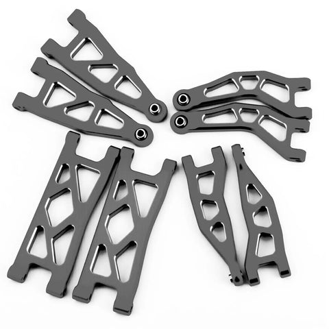 Beefed Up Aluminum Alloy Front And Rear Swing Arms Upgrade For Arrma 1 18 Granite Grom Typhon Grom Black High Strength 6061 T6