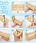 Assembly guide for 12 Hole Test Tube Rack Made From Bamboo Wood Lab Stand For Chemistry Classrooms And Experiments