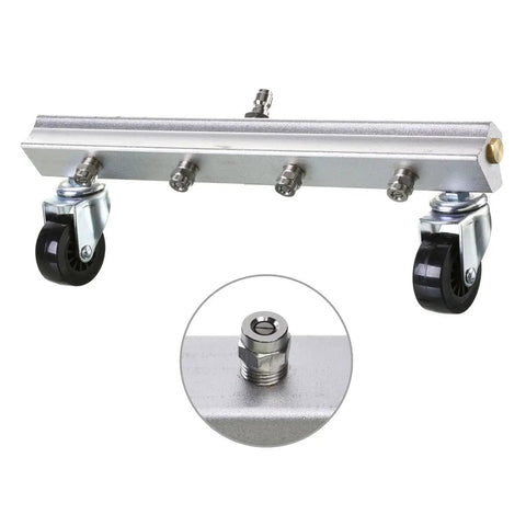 Two Pack 25 Degree Surface Cleaner Tips Orifice 1.5 1 Quarter Inch NPT Male Fitting Stainless Steel 304 water broom nozzle shown.
