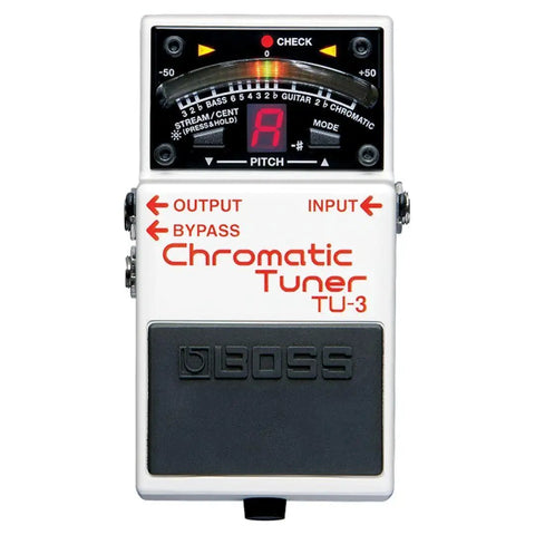 Compact Chromatic Tuner Pedal for Guitar and Bass with 21-Segment LED Meter, High Brightness Mode for Sunny Stages, Tank-Tough Stompbox Build