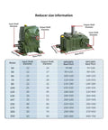 Heavy Duty Gearbox Worm Gear Reducer With Iron Shell And Time Delay For High Torque In Small Motors And Transmission Gears Reduction Box Tough As Nails Industrial Grade 60-1 WPA40 size details with measurements.