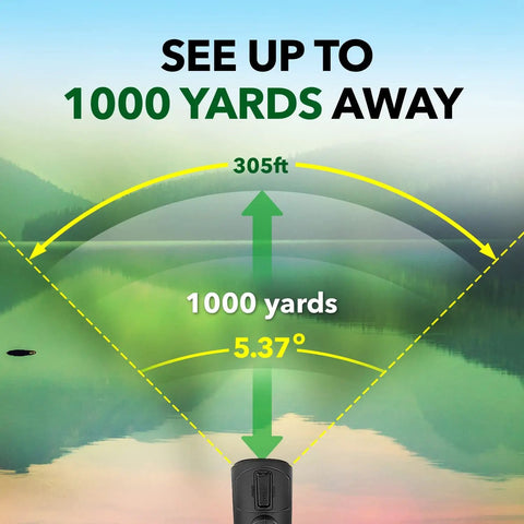 Long Range 10x42 High Powered Monocular For Bird Watching Hunting And Sports Great For Wildlife Viewing Lightweight Pocket Telescope With Bak4 Prism Easy Grip And Vibrant Clarity For Adults Bang For Buck, 1000-yard field view