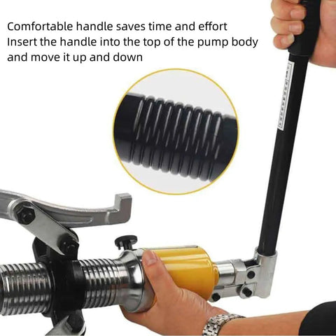 30 Ton Hydraulic Gear Puller Kit With Wheel Bearing Puller Separator handle operation