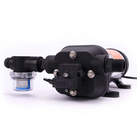 110 Volt Self Priming Water Pressure Pump With On Demand Switch for RV Caravan Boat and Marine Use 45 Psi 4.5 GPM