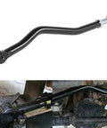 Beefed-Up Front Adjustable Track Bar For Jeep Wrangler JK JKU 2007 Through 2018 Fits 1-6 Inch Lift 1.5 Inch OD Solid Steel Panhard Bar Eliminates Death Wobble Maintenance Free Sealed Bushing Black installed on Jeep axle