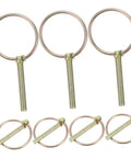 Heavy Duty Lynch Pin 8 Pack Kit for Trailers Trucks and Mowers Galvanized Safety Pins to Lock Hitches Secure Gear and Keep Your Rig Ready on Vehicles and Attachments, 8 zinc pins