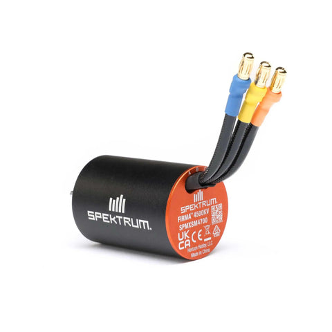 4500Kv 4 Pole Brushless Motor Upgrade For 1/12 Losi NASCAR AWD RC Racecar SPMXSM4700 with three color-coded wires