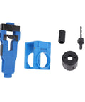 Get That Mortise Done Fast With This Premium Door Lock Installation Kit Featuring Auto Positioning For Precise Scoring And Chiseling On Wooden Doors To Make Your Job Easier blue ABS and steel kit 2 3/8 frame