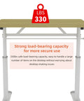 Smooth Operator Manual Standing Desk 48 By 24 Inches with 330 lbs load capacity and sturdy hand crank mechanism.
