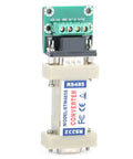 RS232 To RS485 Converter Adapter Dead Simple Serial Bridge For Industrial Automation with connectors and labels visible.