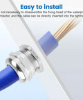 Heavy Duty Four Pack Nickel Plated Copper Waterproof Cable Glands IP68 Built To Last Adjustable Glands With Gaskets And Locknut for cable installation