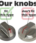 Replacement Oven Knobs Set For Black Stainless Steel Ranges Easy Grip Control Knobs For Precise Temperature comparison diagram