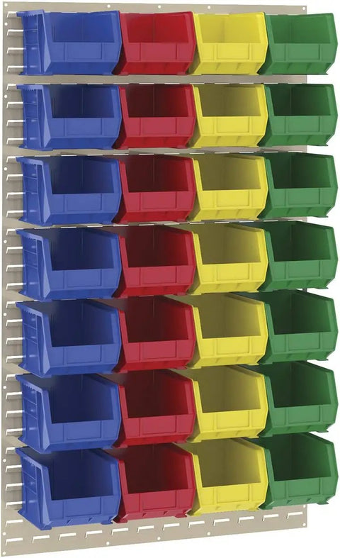 Colorful stacked bins, not Rock Solid Stackable Plastic Storage Bins That Are Perfect For Your Garage Pantry Or Craft Room.