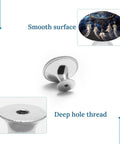 White Fantasy Dream Catcher Drawer Knobs 2 Pack 1.1 Inch Stainless Steel Cabinet Hardware with smooth surface and deep hole thread