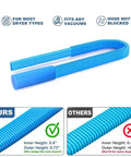 Universal Vacuum Hose Attachment For Dryer Vent Cleaning Kit Fits All Vacuums Blue Deep Reach For Behind Appliances And Narrow Spaces No Fuss Easy Home Cleaning Accessory