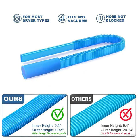 Universal Vacuum Hose Attachment For Dryer Vent Cleaning Kit Fits All Vacuums Blue Deep Reach For Behind Appliances And Narrow Spaces No Fuss Easy Home Cleaning Accessory