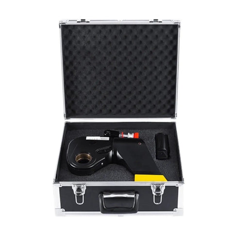 Heavy Duty Hydraulic Torque Wrench 20MXTA 700 Bar Square Drive Tool in case with foam padding for protection and storage.