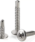 Bad Boys Self Drilling Screws Assortment Kit Packing 404 Pieces Of Tough Stainless Steel Tapping Fasteners, featuring hex head and wafer style screws.