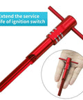 Pro Grade Ignition Switch Housing Alignment Tool For 2014 To 2020 Touring Motorcycles Red Aluminum Alloy Construction tool in hand