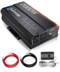 Powerhouse 2000W Pure Sine Wave Inverter With 4000W Peak, 12V To 110V And 120V AC Power Converter, QC3.0 USB, Three AC Outlets