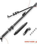 Beefed-Up Heavy Duty Front Steering Linkage Drag Link Tie Rod Kit For Dodge Ram 1500 2006 To 2008 Extended Crew Cab 4WD Ram 2500 2003 To 2010 Ram 3500 2003 To 2010 And Ram 2500 2011 To 2013 4WD steering kit with drag link, tie rod, damper, and hardware