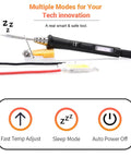 TS80P Soldering Iron Pro Mini OLED Display with Fast Temp Adjust, Sleep Mode, Auto Power Off