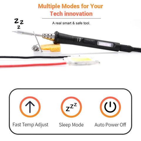 TS80P Soldering Iron Pro Mini OLED Display with Fast Temp Adjust, Sleep Mode, Auto Power Off
