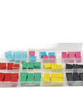36 Piece Jcase Auto Fuse Kit With Low Profile Box Shaped Car Fuses 20A 30A 40A 50A 60A 80A multi-color set