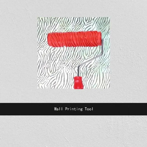 Game Changing Wall Embossing Roller For DIY Pros create dope textured finishes on interior paint jobs, red textured roller tool.
