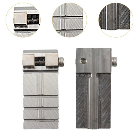 Thinking Process: stainless steel key fixture clamp, 16.9x54.1mm, for holding keys during cutting