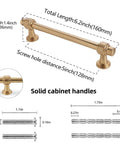 Diagram of 5 Inch Center-To-Center Champagne Bronze Cabinet Pull with dimensions, showing 6.2 Inch Length and 1.41 Inch Projection.