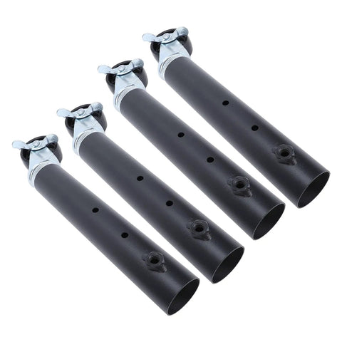 Heavy Duty Carbon Steel Furniture Legs With Casters 4 Pack Table Leg Extenders Riser For Cabinets Sofas Beds Desks Coffee Tables Easy Installation