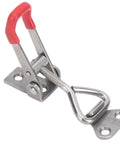 304 Stainless Steel Toggle Clamp Clip Set with adjustable red handle and strong clamp, durable hand tool for woodworking and metal projects