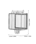 Transparent 2 Inch Button Switch Cover Lock Guard Safety Button Protector with measurements in image.