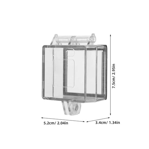 Transparent 2 Inch Button Switch Cover Lock Guard Safety Button Protector with measurements in image.
