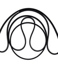 Belt Set For Carrier Transicold X4 7300 And X4 7500 Refrigeration Units 50-00162-25 50-00178-16 50-00178-27 shown in black rubber