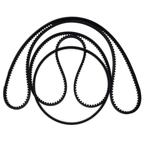 Belt Set For Carrier Transicold X4 7300 And X4 7500 Refrigeration Units 50-00162-25 50-00178-16 50-00178-27 shown in black rubber