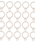 Plastic Roman Curtain Rings 48 Pack With Smooth Glide Hanging Hooks for Drapes and Screens pattern display.