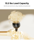 Close-up of transparent reinforced joint of Ultra Light 60 Inch Carbon Fiber Travel Tripod For Cameras, max load 13.2lb.